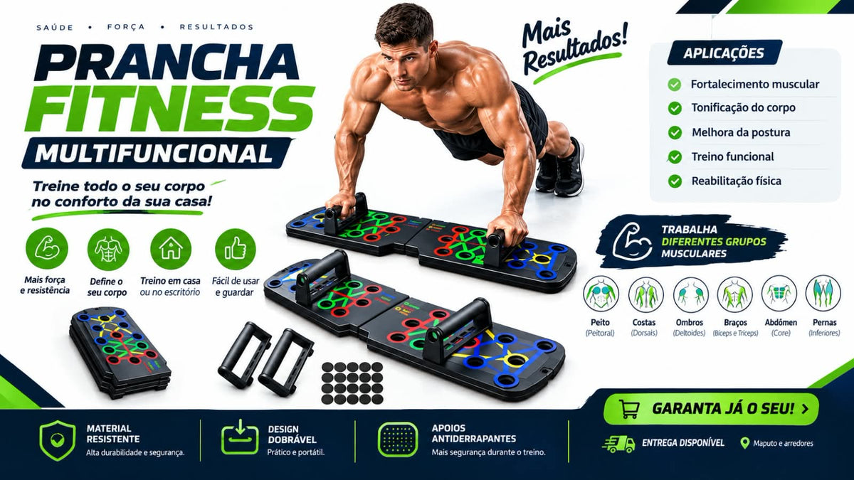PRANCHA FITNESS MULTIFUNCIONAL DOBRÁVEL